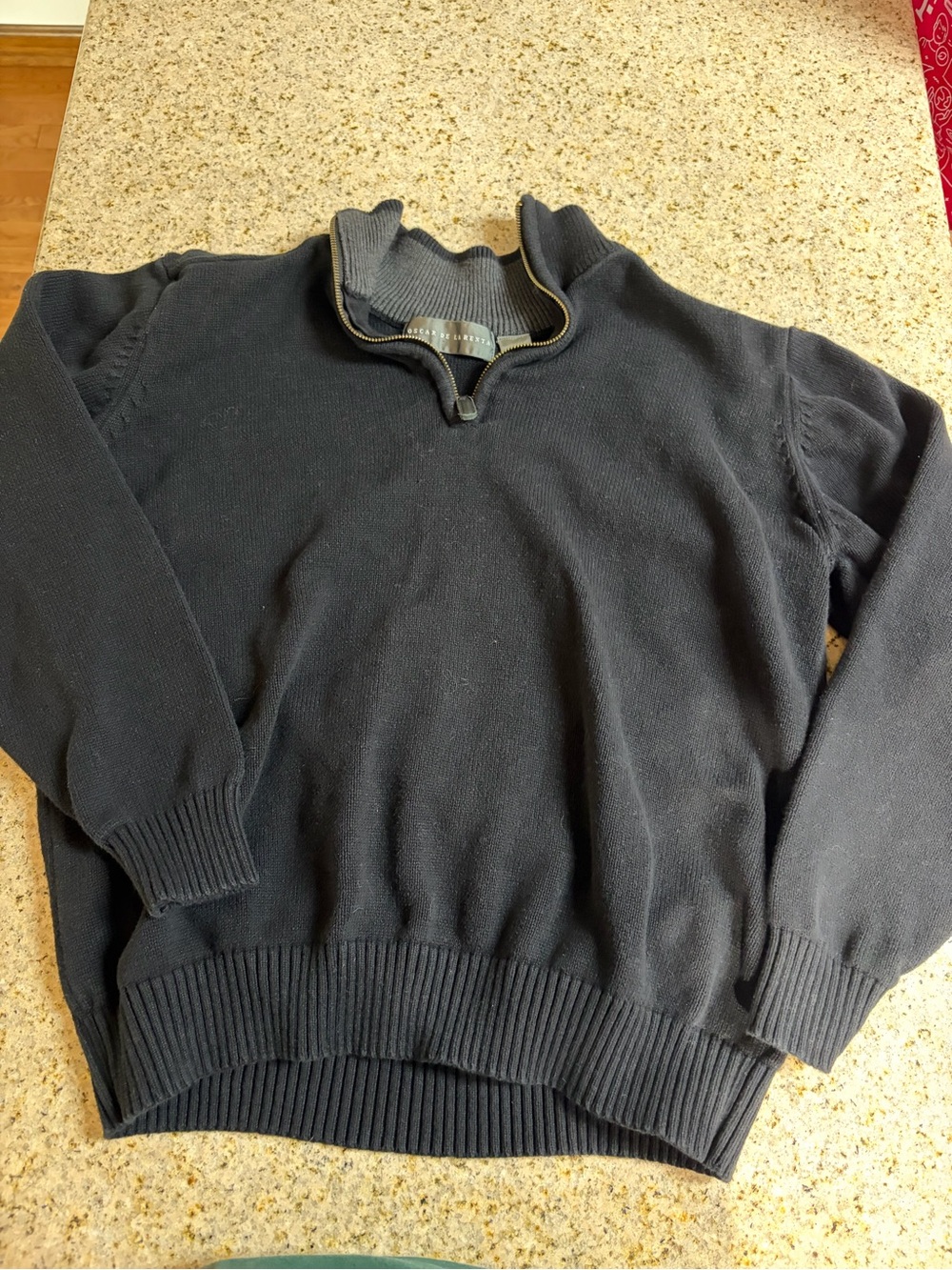 Oscar De La Renta Quarter-Zip Sweater - Black